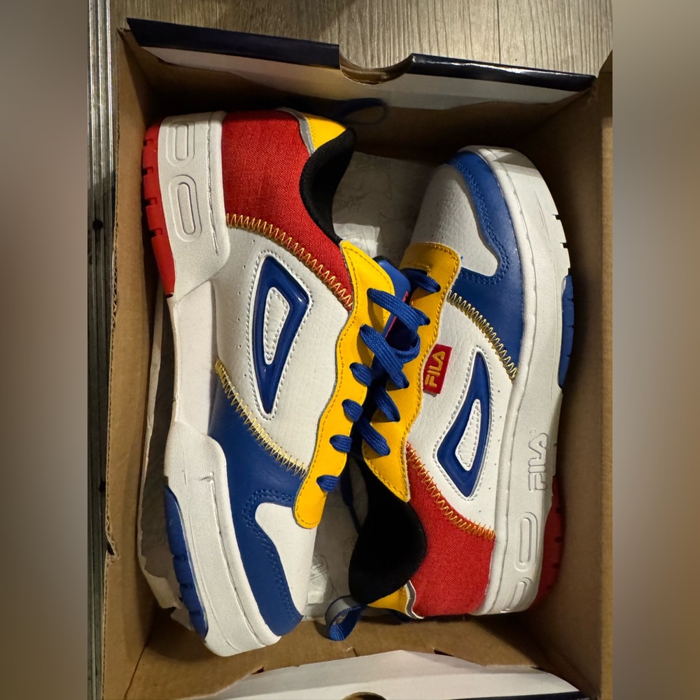Fila Kids Sneakers in Red, Blue, and Yellow